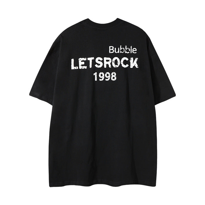 Nyc 1990 Shirt Retro Cat Print Short Sleeve T-Shirt