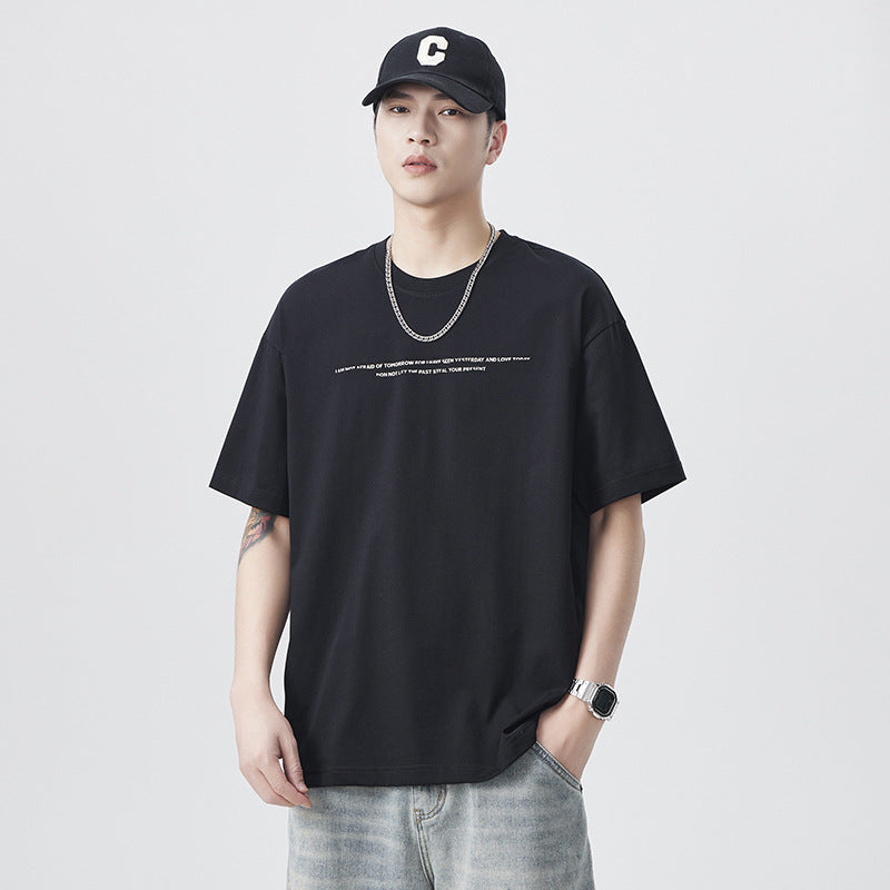 Mens T-shirts Short Sleeve Summer Loose Print
