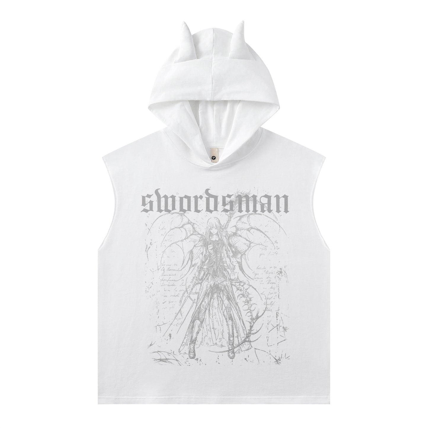 Distorted vintage sleeveless t-shirt summer loose casual vest