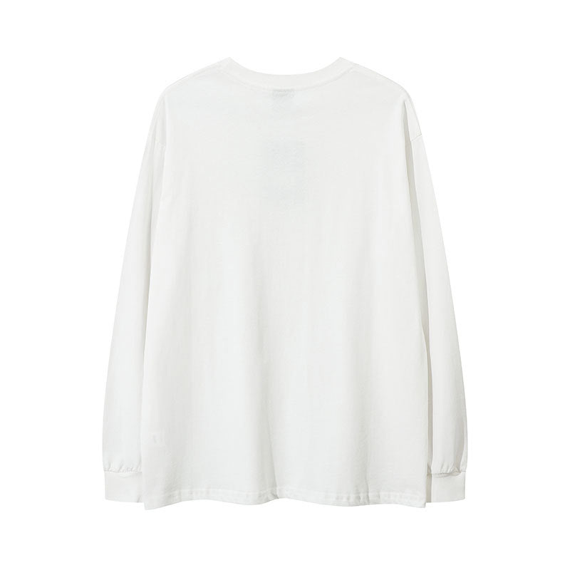 Marcas De Streetwear Pentagram Necklace Long Sleeve T-Shirt Casual Loose Casual Top