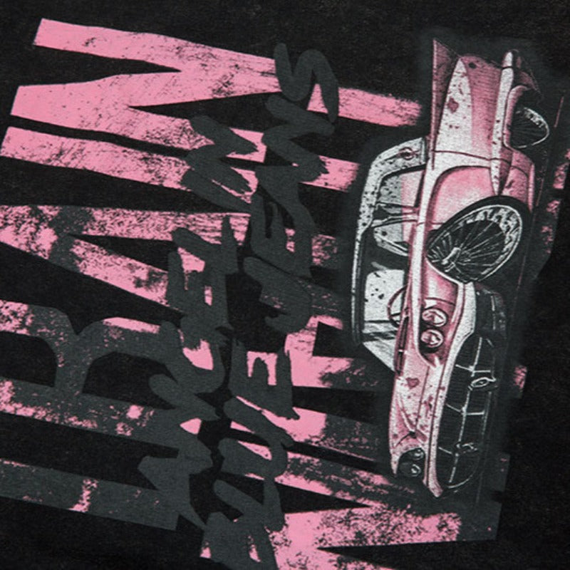 Vintage Tišö Rt Hip Hop Washed Old Graffiti Short Sleeve T-Shirt Oversize