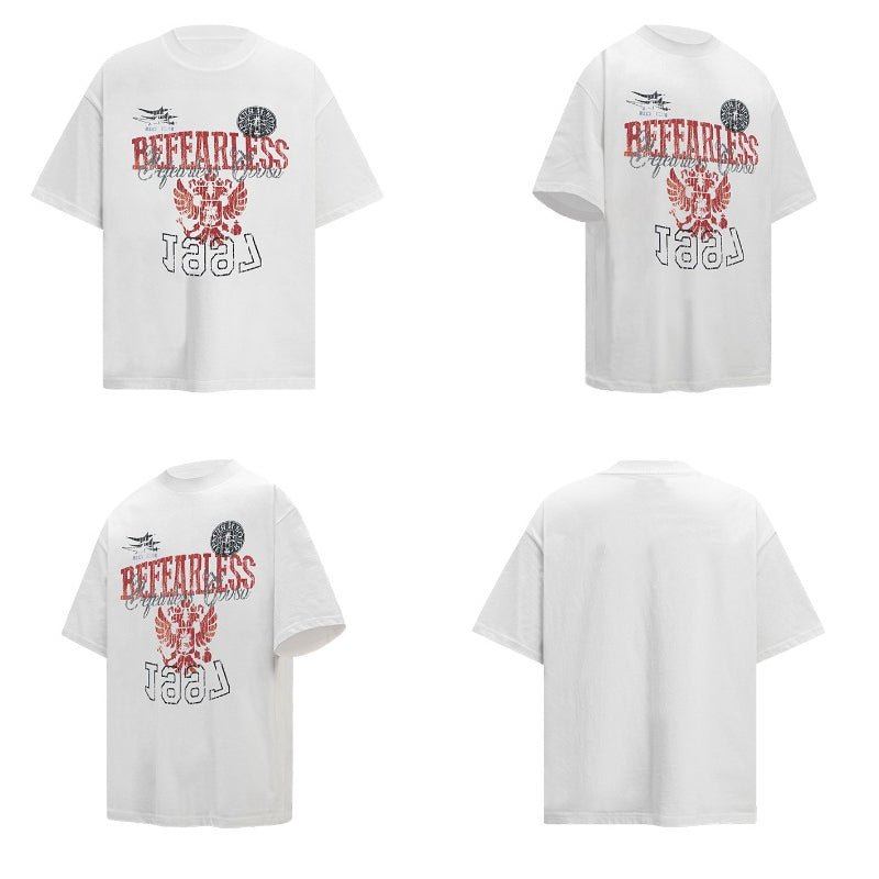80s And 90s Vintage T Shirts Vintage Washing Water Old Painted Alphabet Short Sleeve T-Shirts