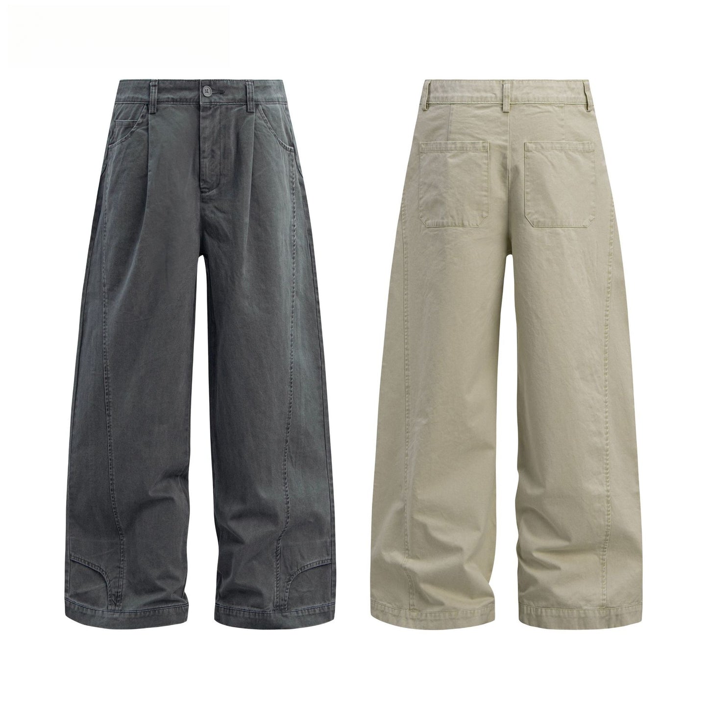 Hip Hop Pants For Boys Vintage Washing Old Straight Overalls Loose Casual Pants