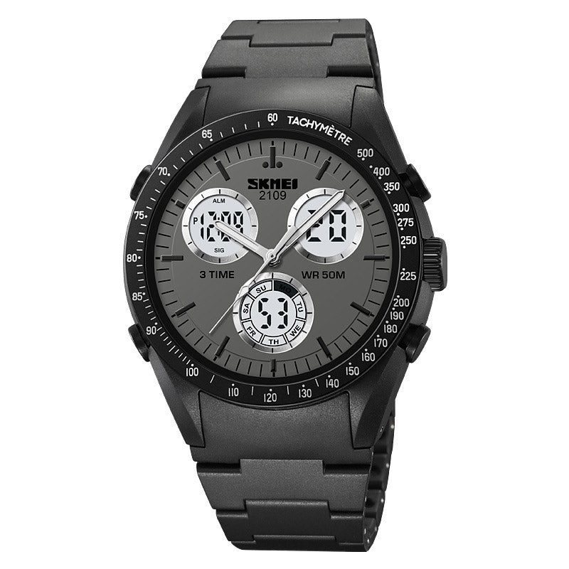 Analog-Digital Watch Sports Waterproof Electronic Watch Male
