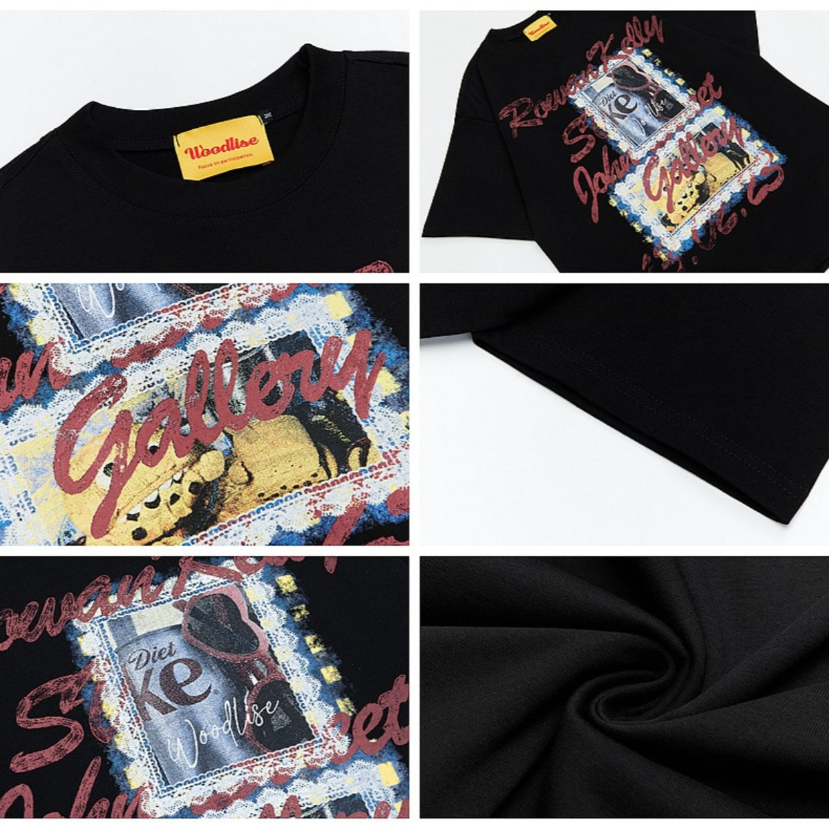 90s West Coast Hip Hop Fashion T Shirts Vintage Old Oil Painting Alphabet Print Short Sleeve Top