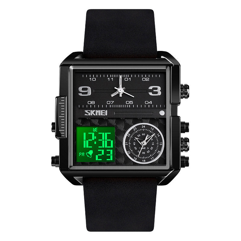 Analog-Digital Watch Square Men's Business Electronic Watch