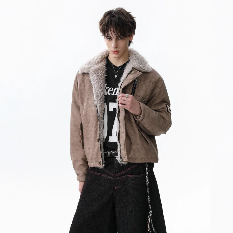 Unisex Down Jacket Winter Pu Leather Sweater Padded Jacket