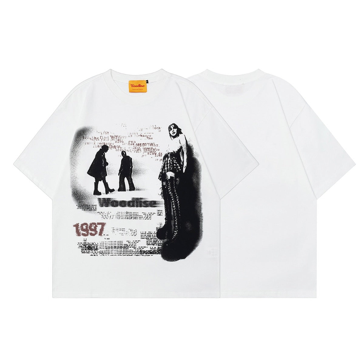 90s West Coast Hip Hop Fashion T Shirts Rock Character Print Short Sleeve T-Shirt