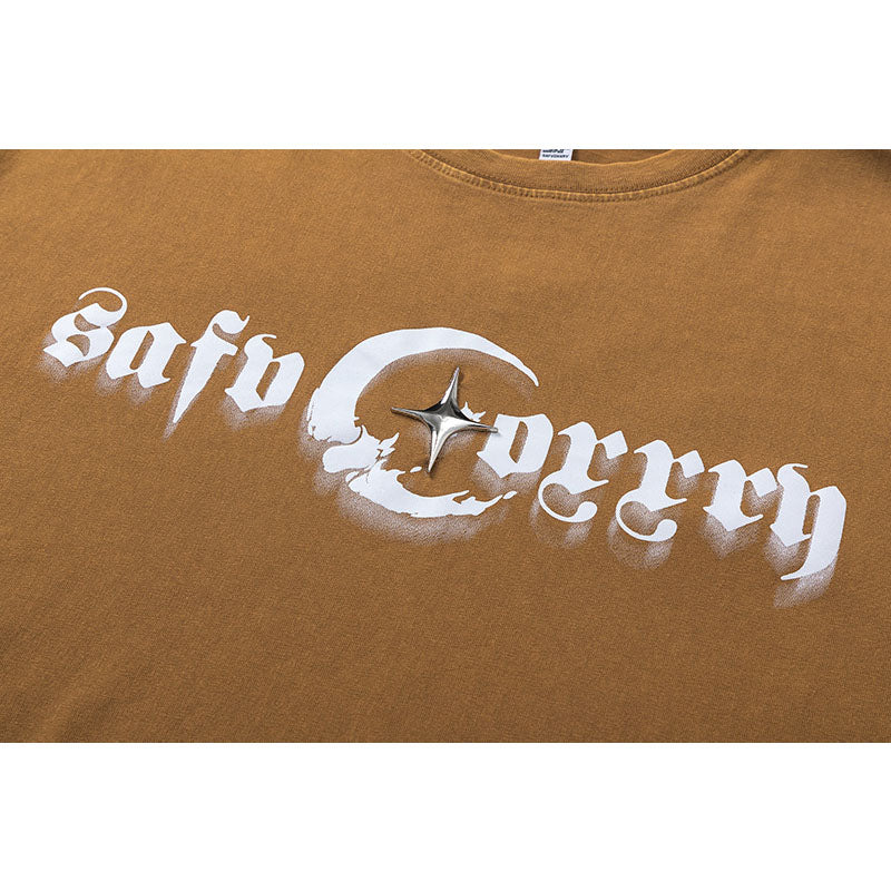 Vintage Tišö Rt Crew Neck Short Sleeve T-Shirt Loose Casual Top