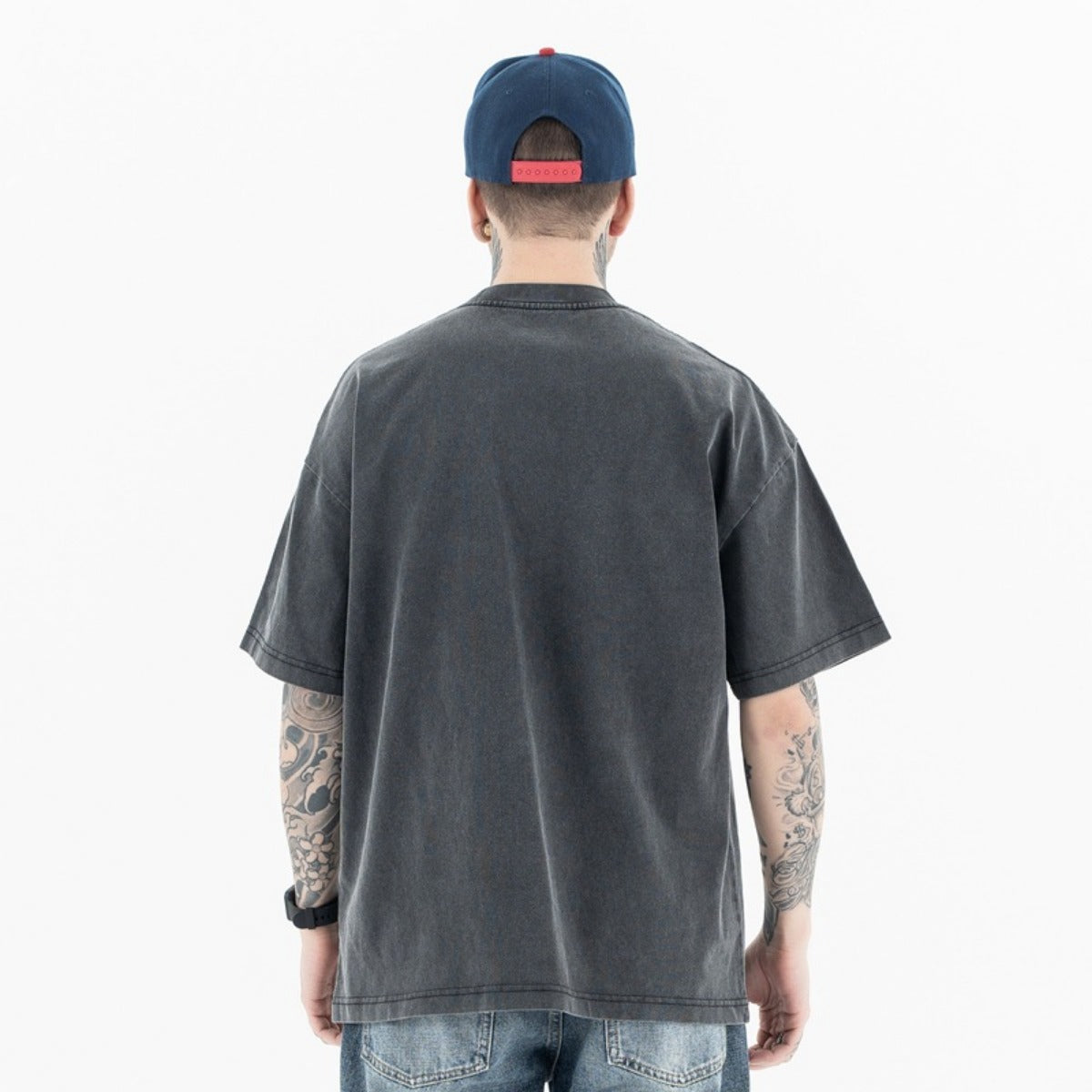 Vintage College Shirts Summer Washed Short Sleeve T-Shirts