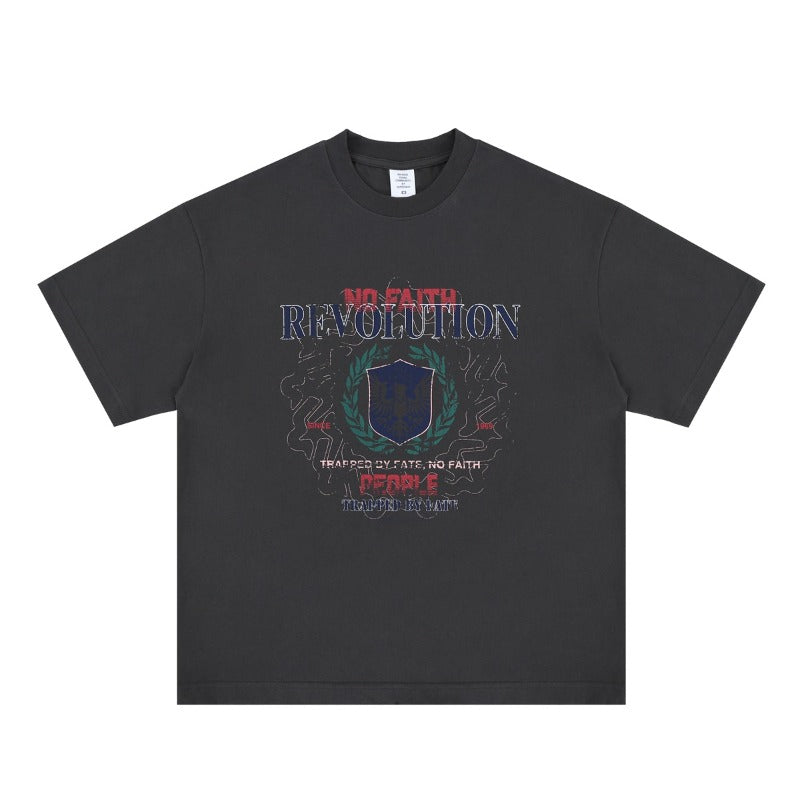 Vintage 90s Hip Hop Clothing Summer Vintage Loose Casual Short Sleeve T-Shirt