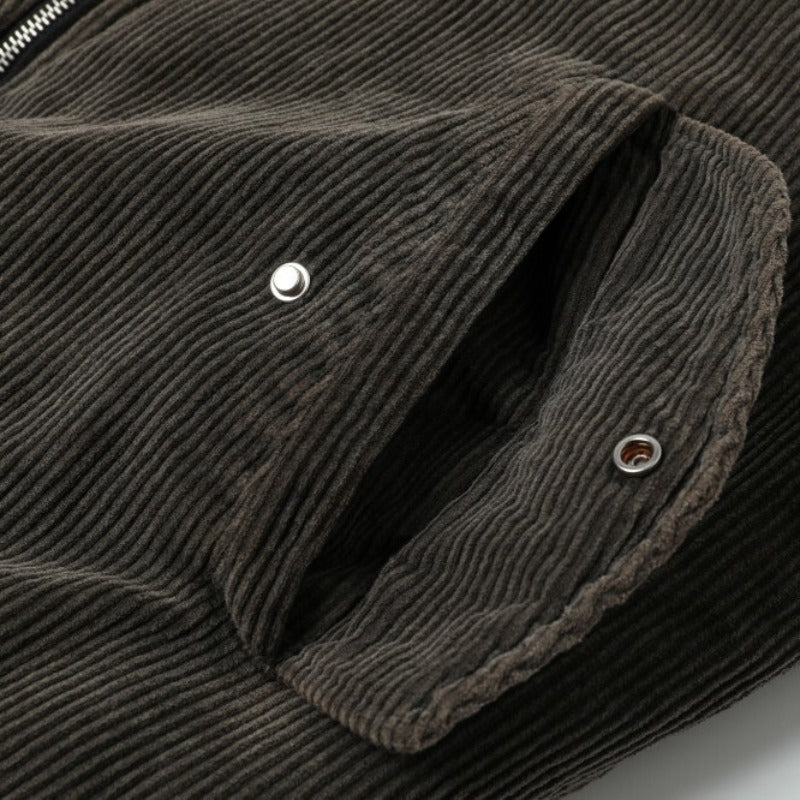 Unisex Down Jacket Men's Vintage Corduroy Cotton Jacket