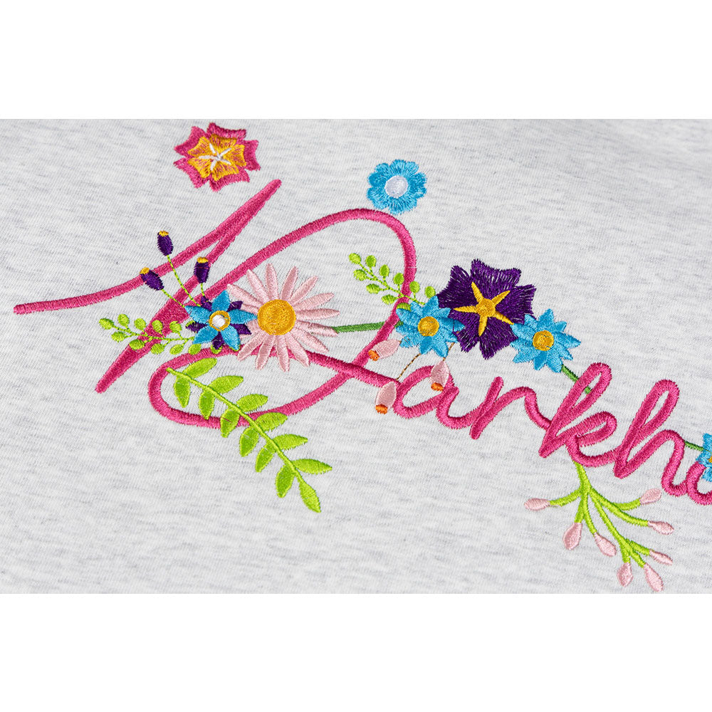 Vintage Usa Shirt Vintage Embroidered Floral Necklace Short Sleeve T-Shirt