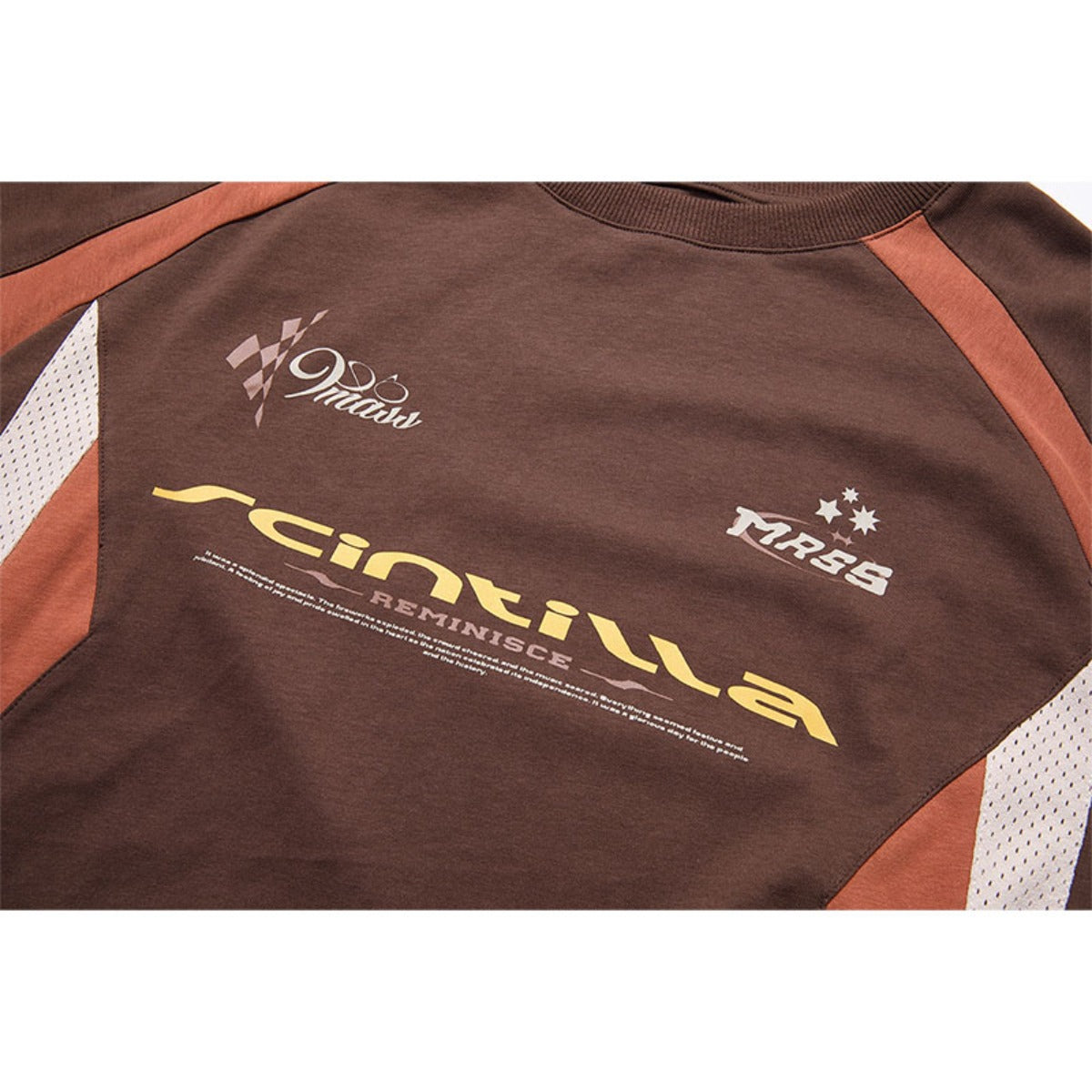 60s Style T Shirts Loose Locomotive Wind Mesh Short Sleeve T