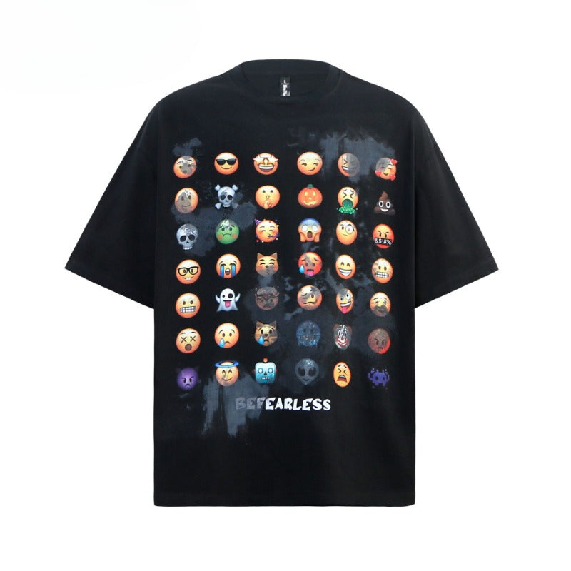 80s And 90s Vintage T Shirts Fun Emoji Men's and Women's Short Sleeve T-Shirts