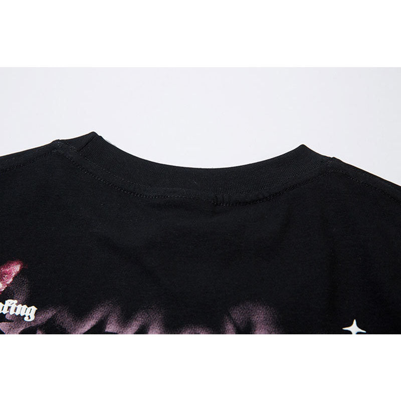 Marcas De Streetwear Butterfly Print Long Sleeve T-Shirt oversize