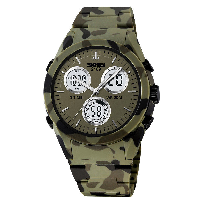 Analog-Digital Watch Sports Waterproof Electronic Watch Male
