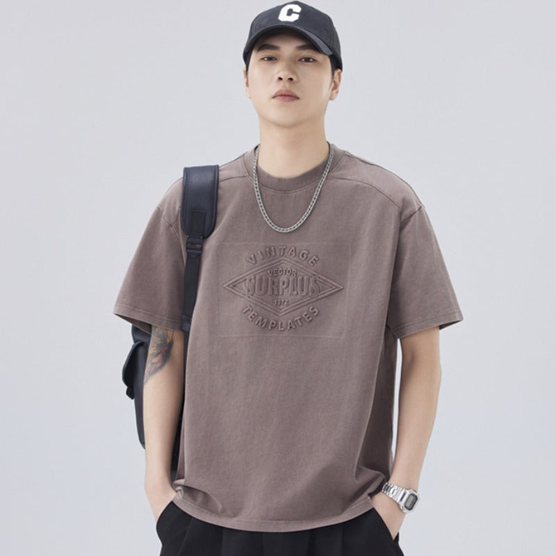 Mens T-shirts Summer Short Sleeve Vintage