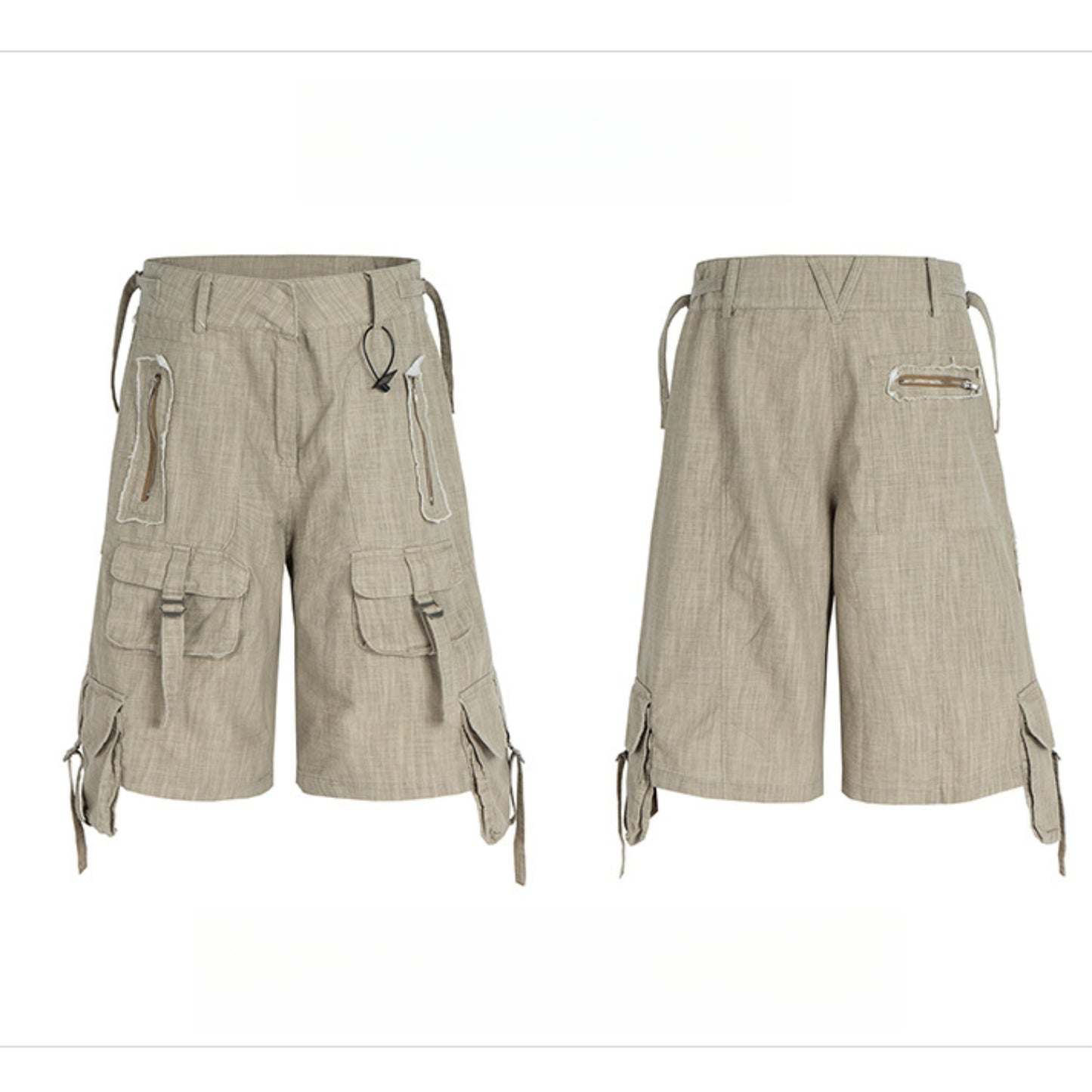Rock Revival Jeans Chateau Zip Pocket Overalls Casual Shorts