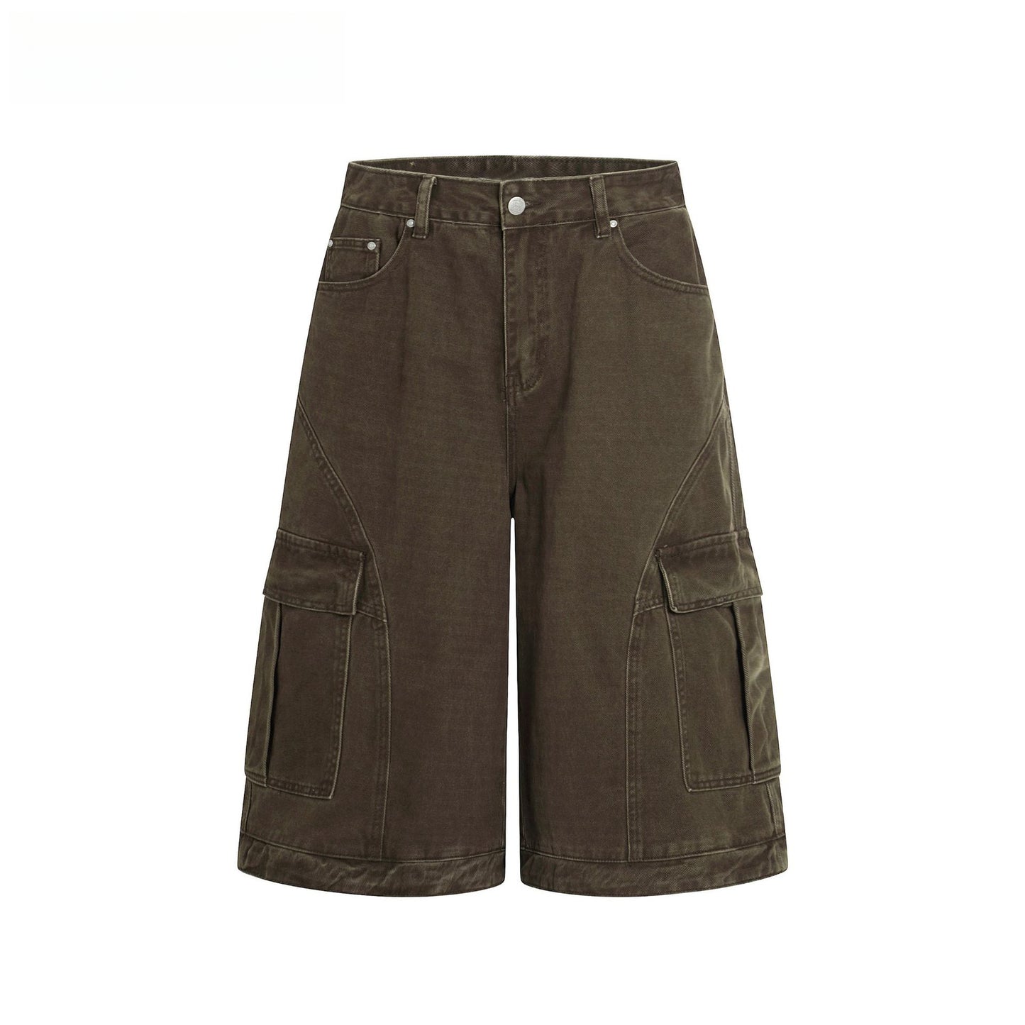Hip Hop Pants For Boys Vintage Washed Overalls Shorts