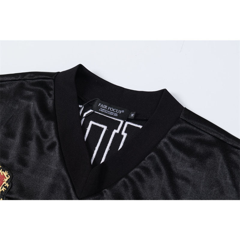 Hip Hop Shirts For Boys Hip Hop Rugby Shirt Printed Short Sleeve T-Shirt Loose, T-Shirt