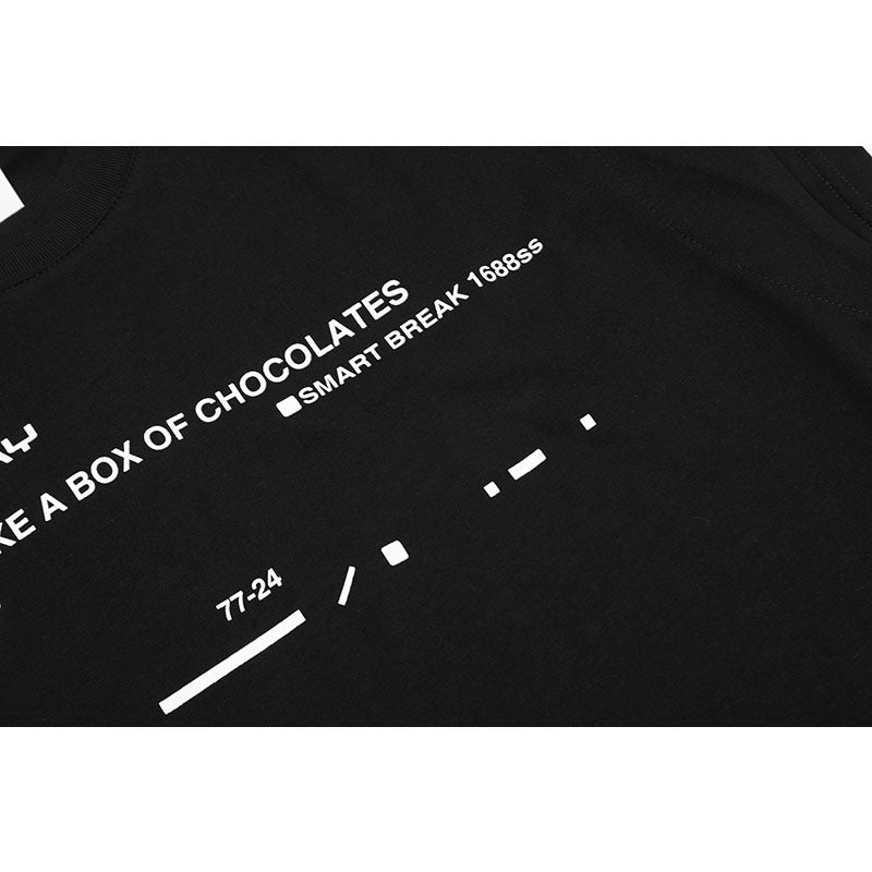 Marcas De Streetwear Two-Letter Print Short Sleeve T-Shirt