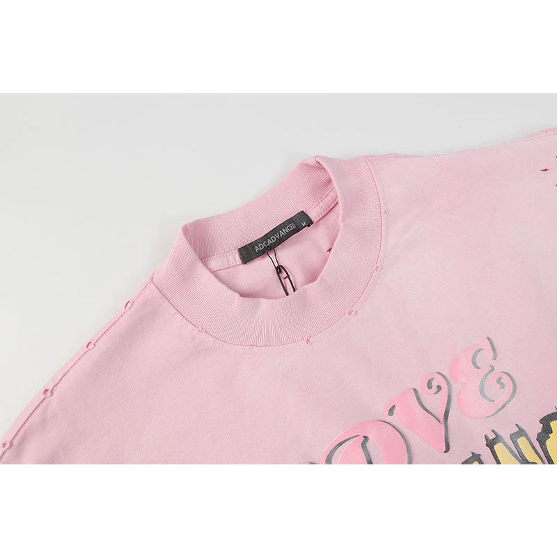Marcas De Streetwear Vintage Alphabet Print Long Sleeve T-Shirt
