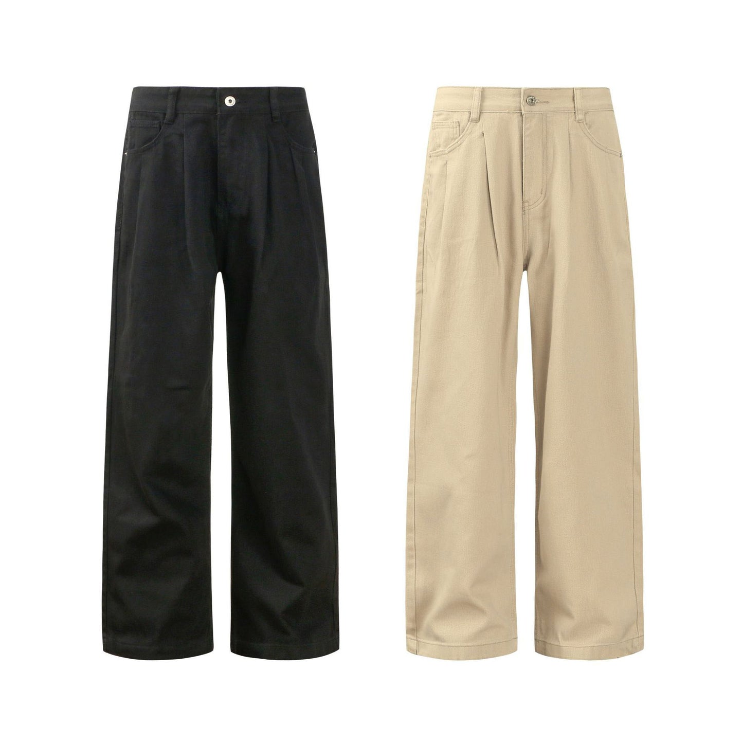 Hip Hop Pants For Boys Wash Straight Wide Leg Overalls Casual Trousers