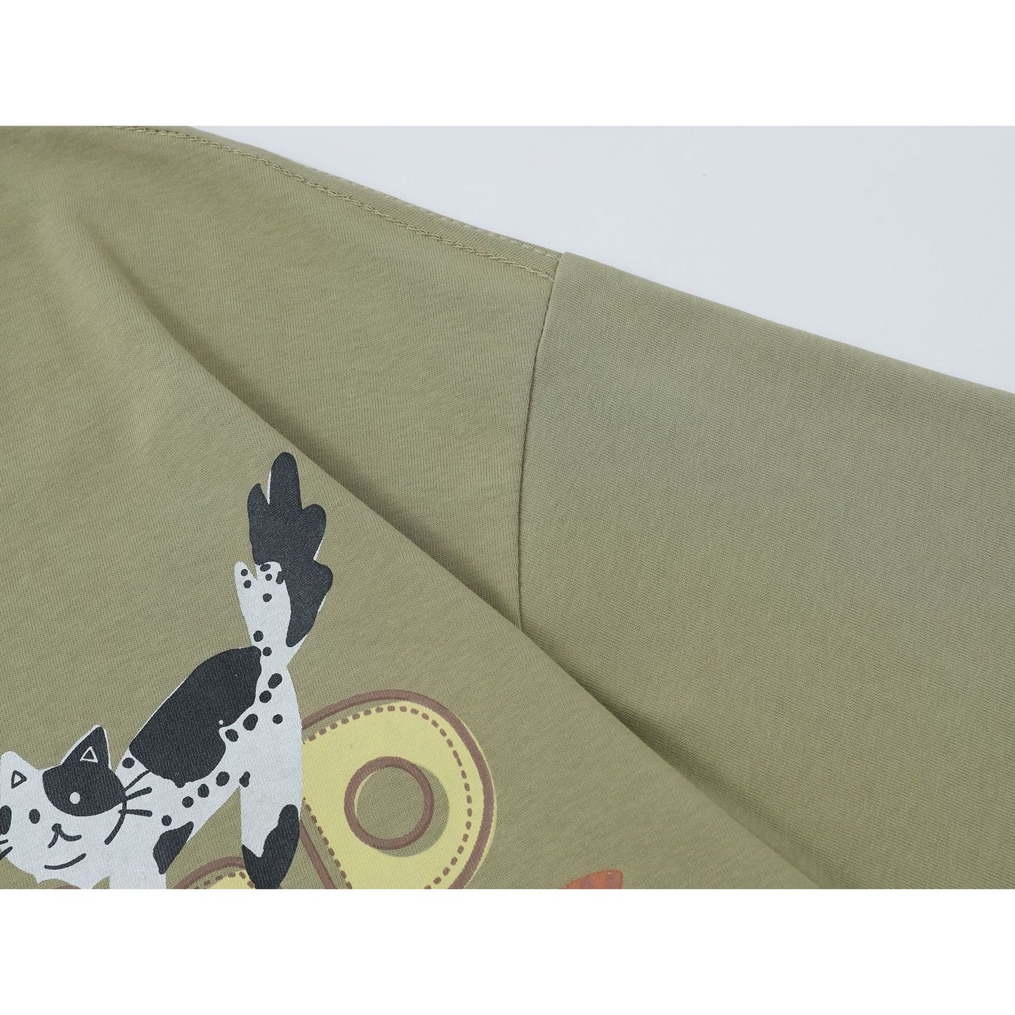 Ye T Shirt Retro Cat Print T-Shirt