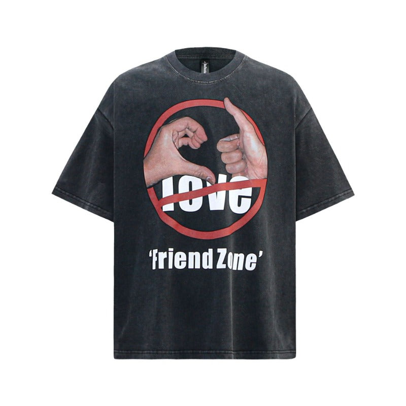 80s And 90s Vintage T Shirts Summer Vintage Washing Old Prohibited Spoofing Short Sleeve T-Shirts