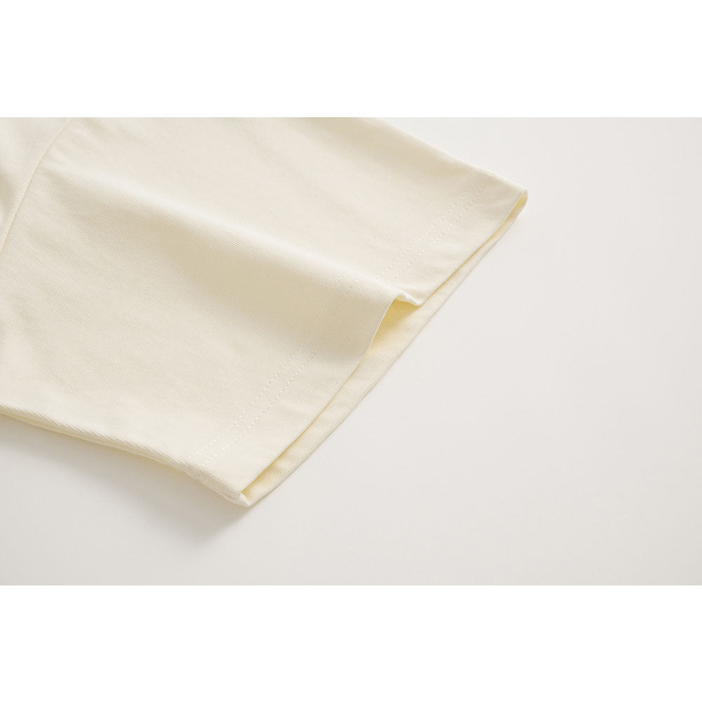Nostalgia T Shirts Vintage Letter Print Loose Short Sleeve T-Shirt