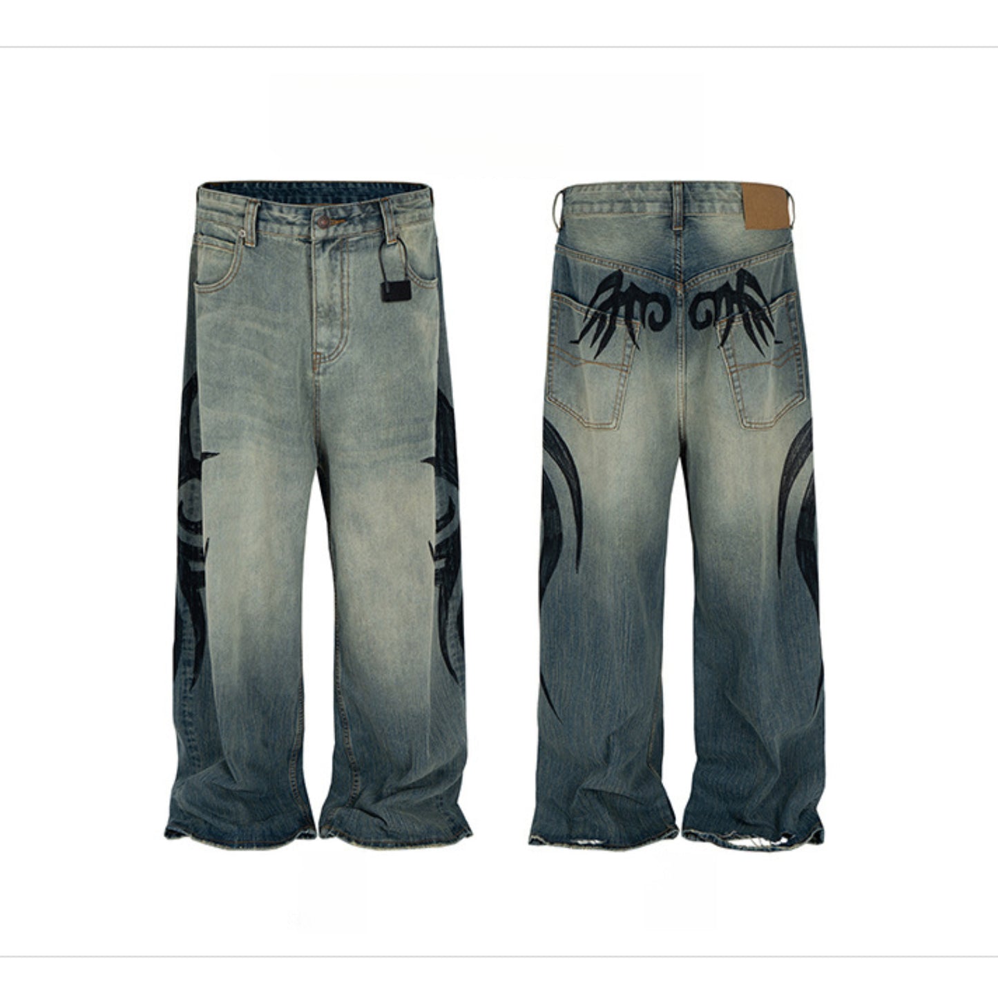 Rock Revival Jeans Straight Washed Old Trousers