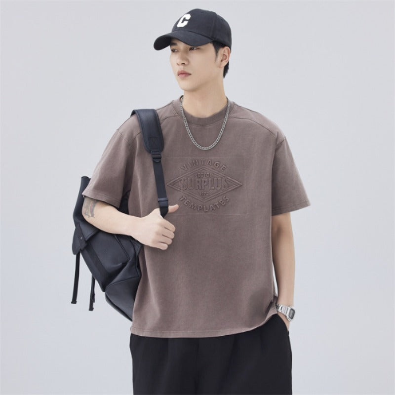 Mens T-shirts Summer Short Sleeve Vintage