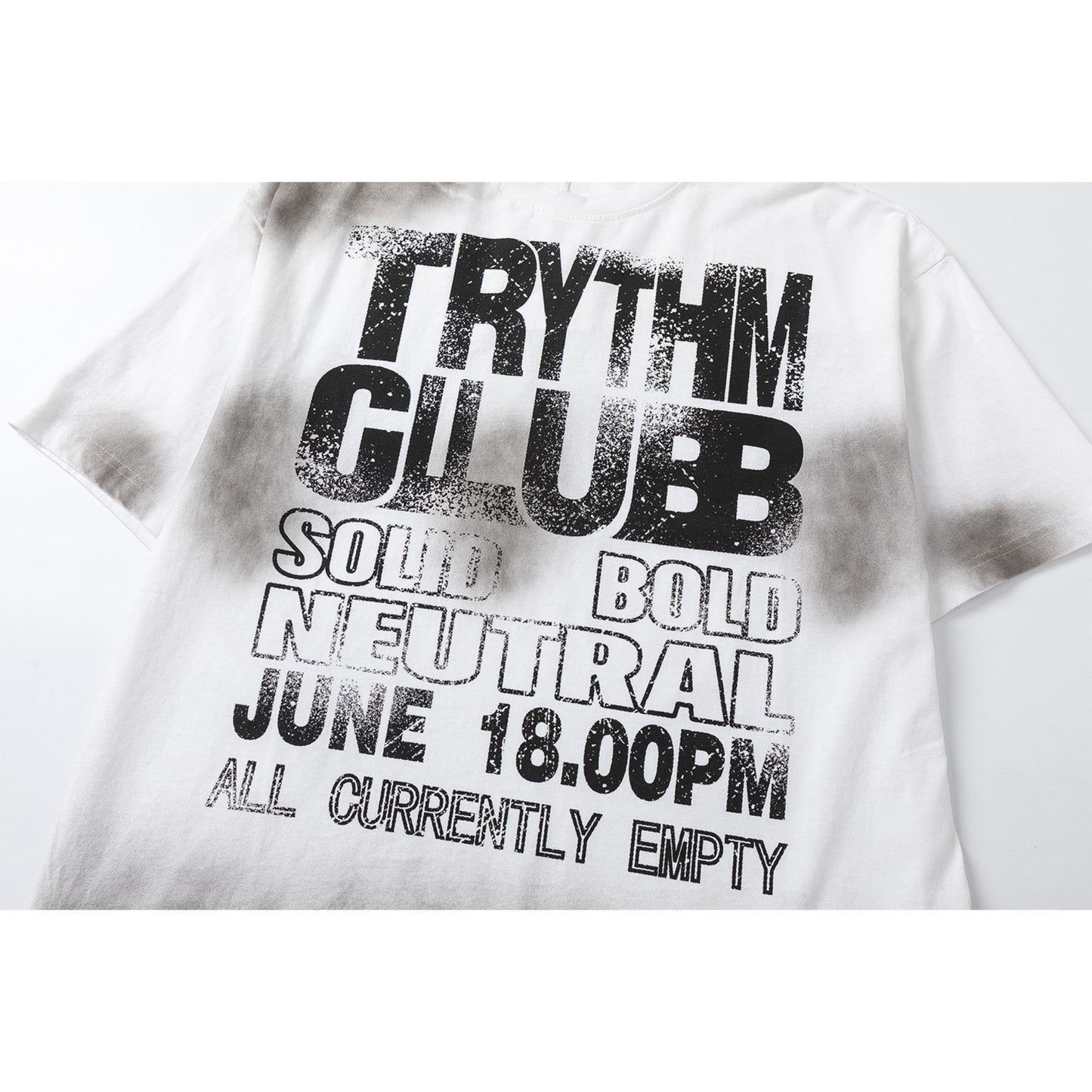 Unisex T-shirts Summer Dirty Letter Map Men's Loose Short Sleeve T-Shirt