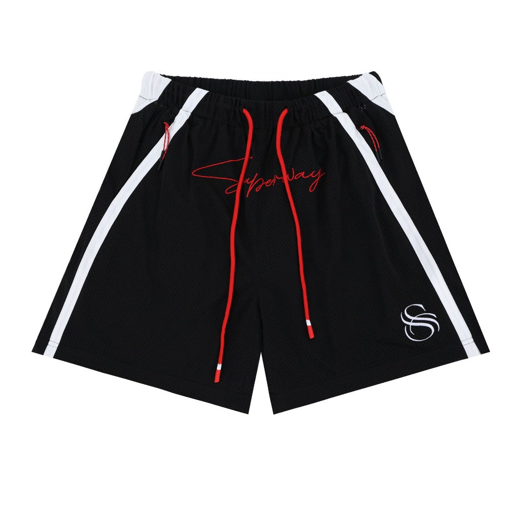 Vintage 90s Hip Hop Clothing Summer Shorts Quick Drying Mesh Casual Sweatpants