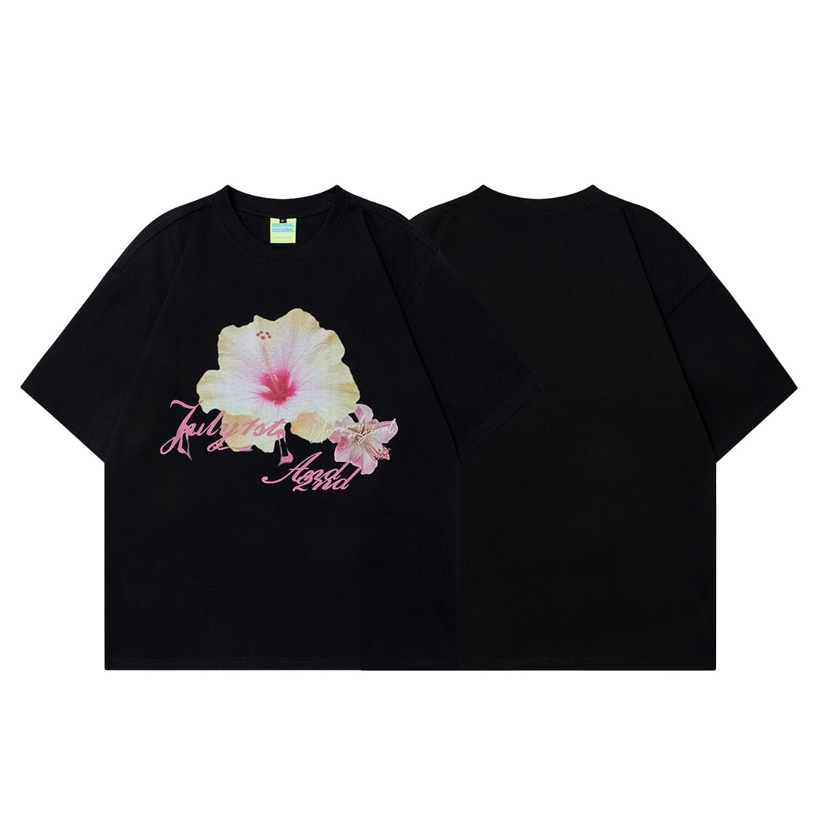 90s West Coast Hip Hop Fashion T Shirts Summer Couple Cotton Half Sleeve Top