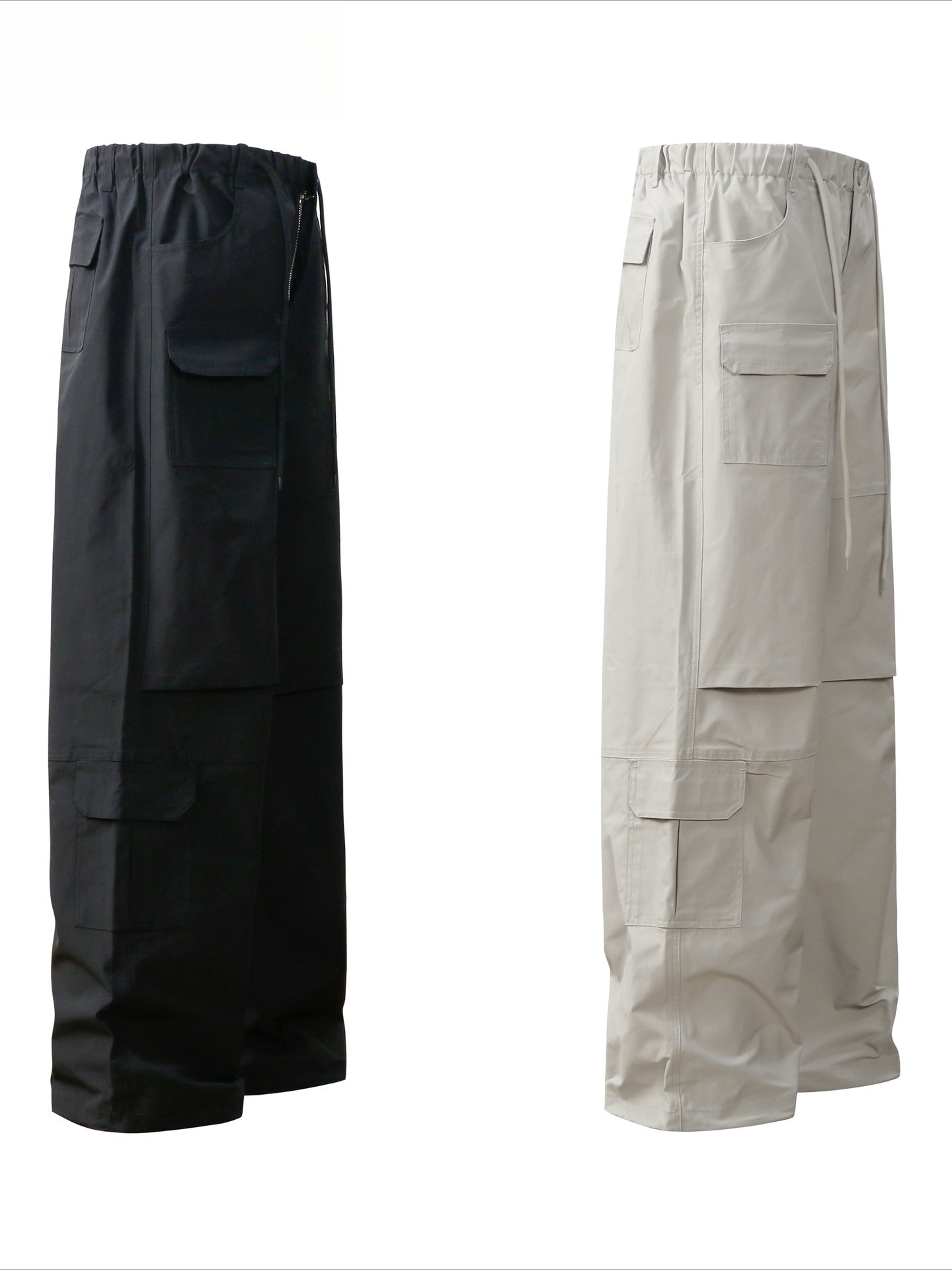Hip Hop Pants For Boys Vintage Multi-Pocket Straight Overalls Loose Casual Trousers