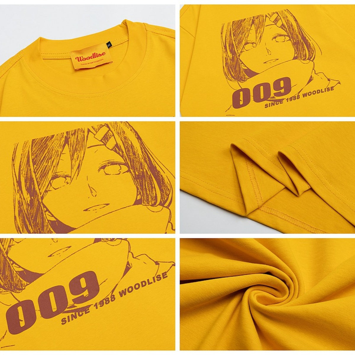 90s West Coast Hip Hop Fashion T Shirts Cartoon Anime Girl Loose Short Sleeve T-Shirt