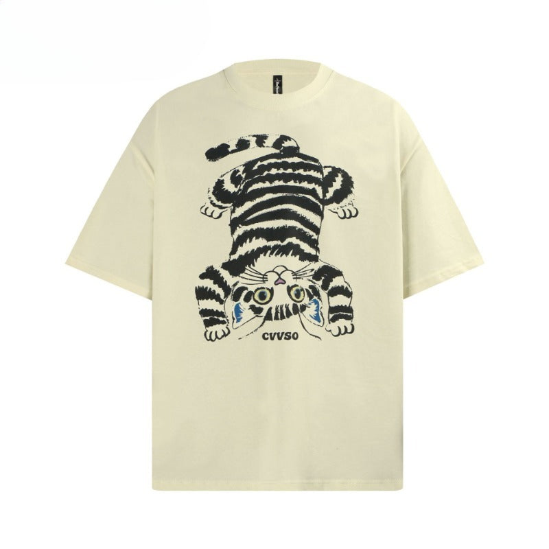 80s And 90s Vintage Fun Cat Short Sleeve T-Shirts