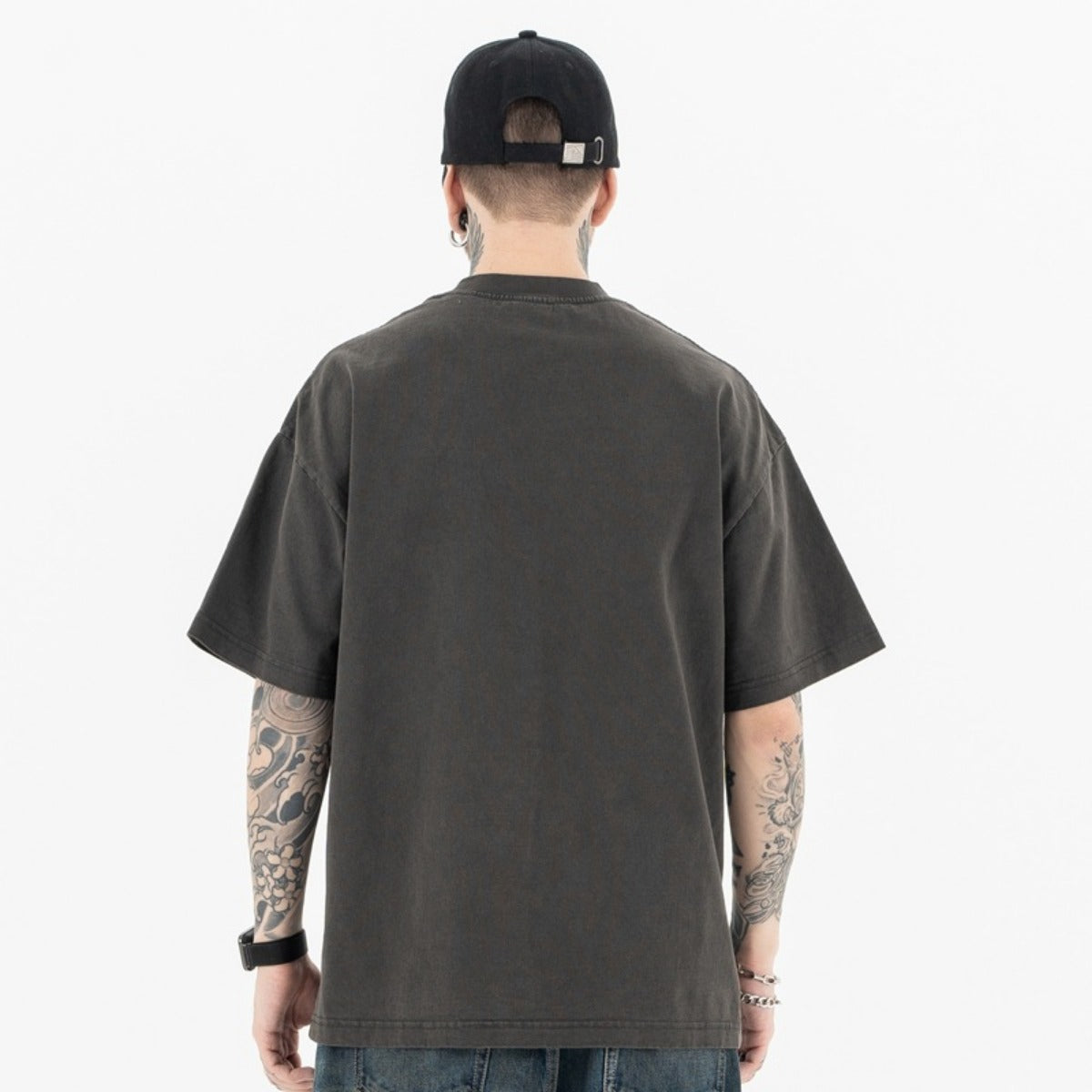 Vintage College Shirts Spring/Summer Vintage Digital 96 Printed Loose Short Sleeve T-Shirt