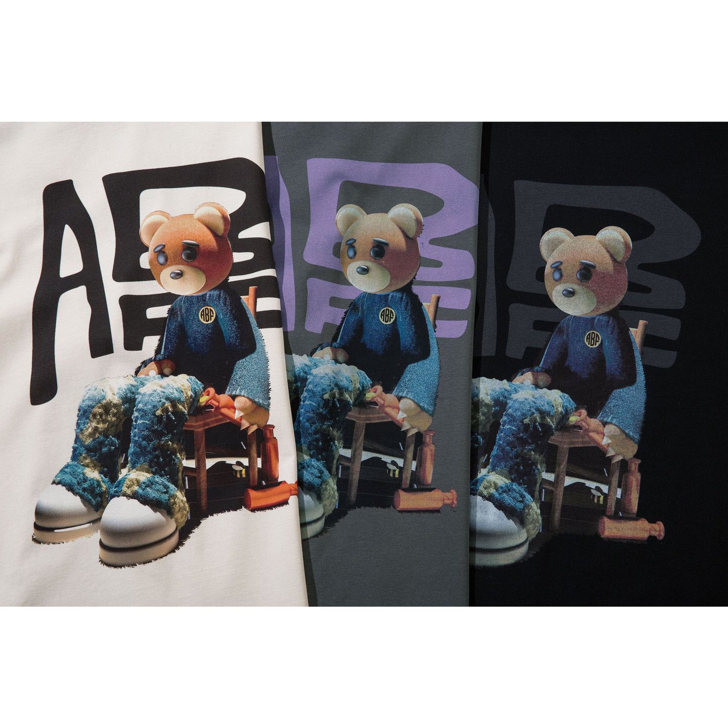 60s Style T Shirts Summer Vintage Cartoon Anime T-Shirt Short Sleeve