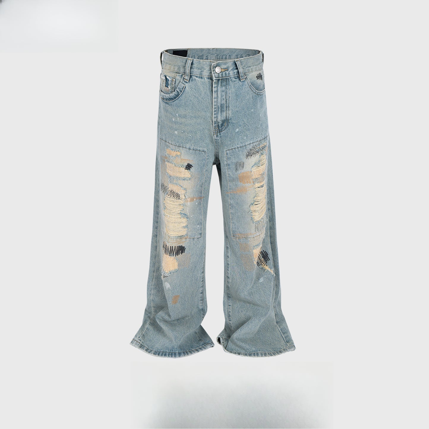 Rock Revival Jeans Washed Old Trousers Embroidered Jeans