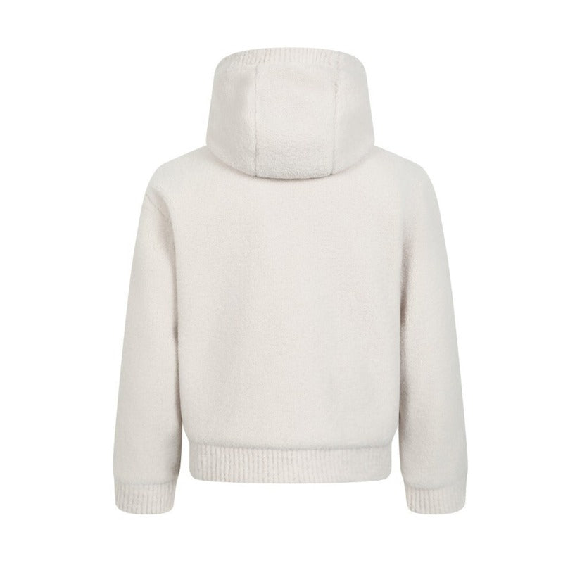 Unisex Down Jacket Winter Lamb Fleece Hooded Jacket