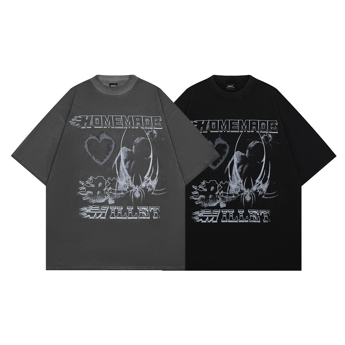 1990 Fashion T-Shirt Summer T-Shirt Vintage Spider Short Sleeve T-Shirt