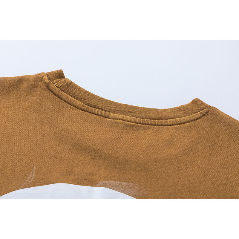 Vintage Tišö Rt Crew Neck Short Sleeve T-Shirt Loose Casual Top