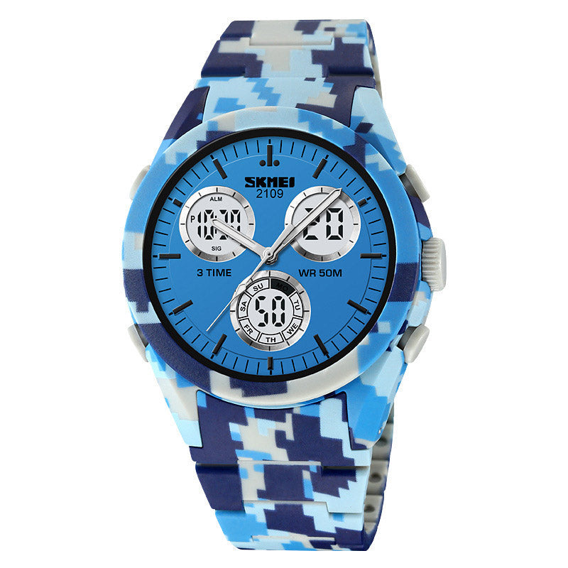 Analog-Digital Watch Sports Waterproof Electronic Watch Male