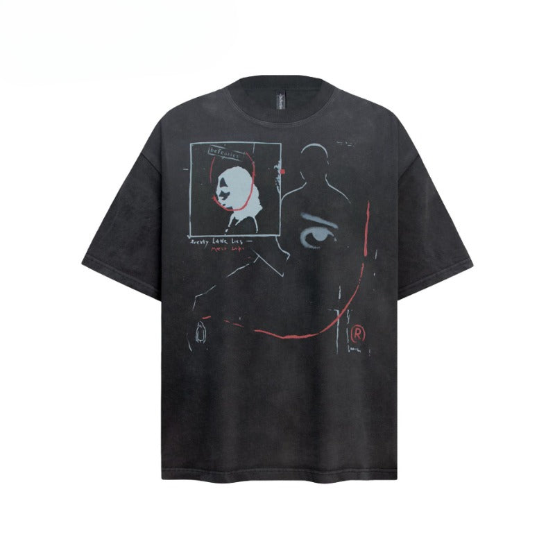 80s And 90s Vintage T-Shirts Vintage Portrait Short Sleeve T-Shirts