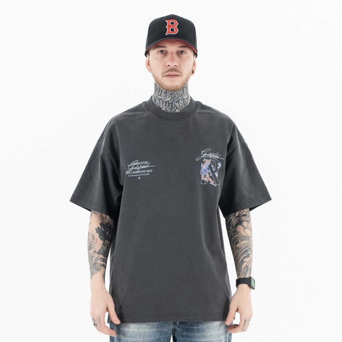 Vintage College Shirts Summer Vintage Crew Neck Short Sleeve T-Shirt