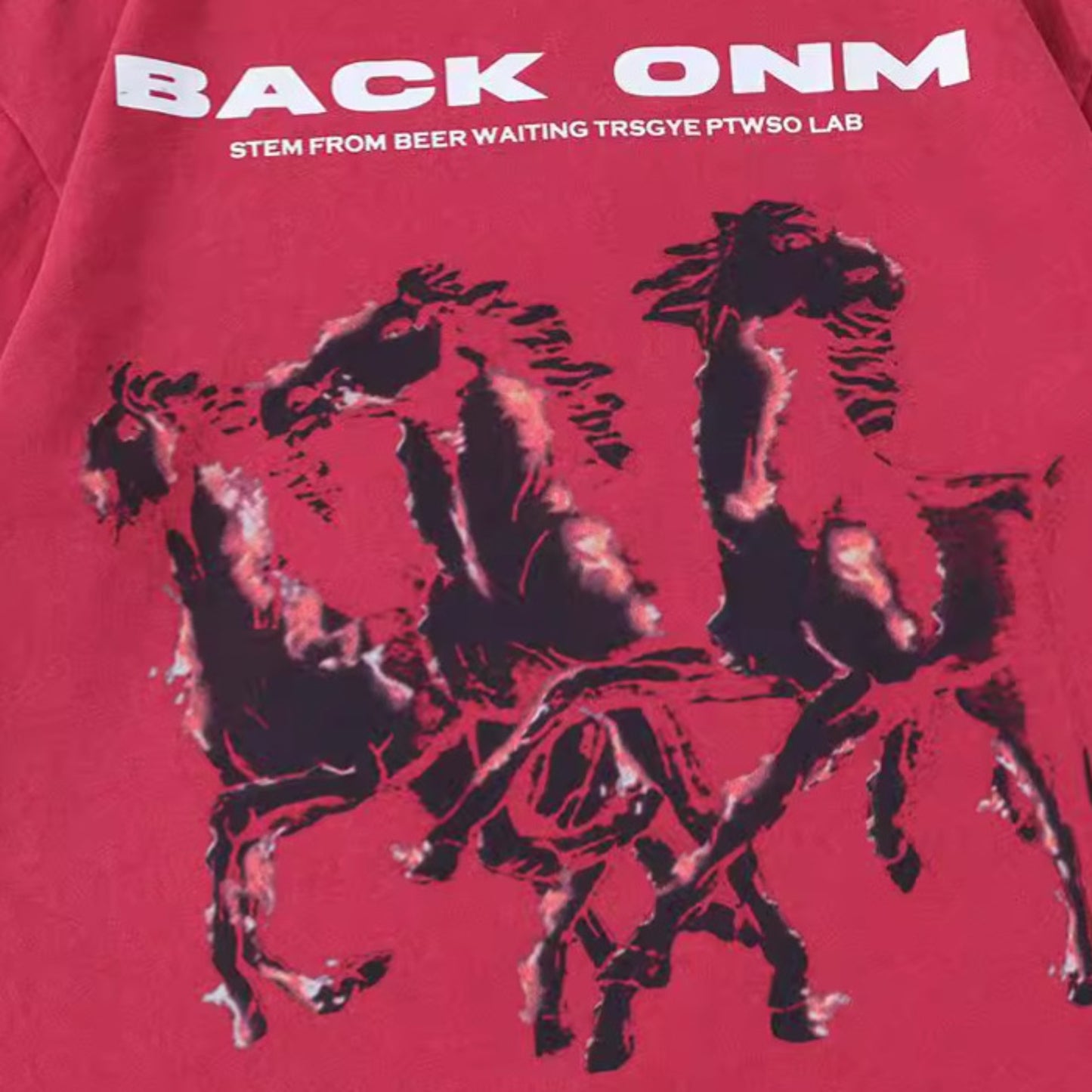 1990 Fashion T-Shirt Retro Washed Old T-Shirt Loose Short Sleeves