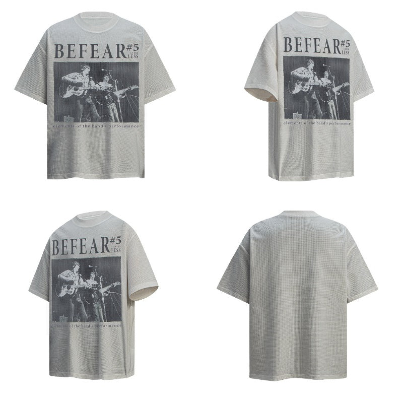 80s And 90s Vintage T-Shirts Soul Rock Waffle Short Sleeve T-Shirt